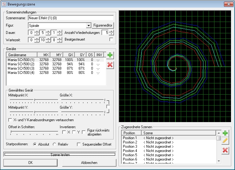 Bewegungsszenen Editor