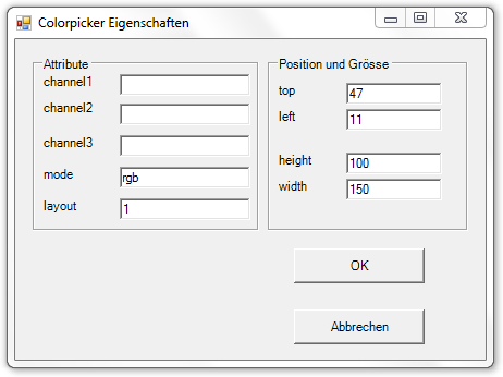 Abbildung 33.20:Eigenschaften des Colorpickers