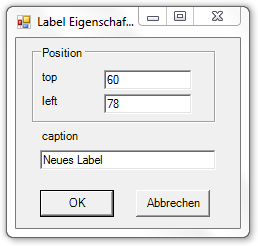 Abbildung 33.17:Eigenschaften des Labels