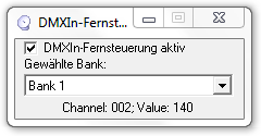 Abbildung 8:DMXIn Aktivierungsfenster