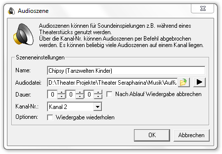 Abbildung A1.1:Erstellen einer Audioszene