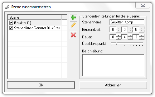 Abbildung 8:Dialog zur Konfiguration einer Kompositionsszene