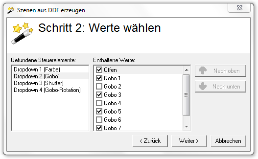 Abbildung 3:Szenengenerator Schritt 2