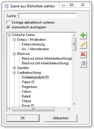 Abbildung 9:Die Szenenbibliothek