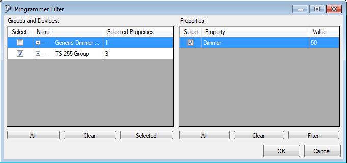 Abbildung 3:Ansicht des Programmer Filters