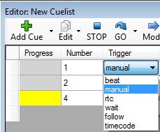 Abbildung 1:Auswahl von Trigger