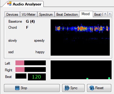 Abbildung 1:Ansicht des Audioanalyser Fensters