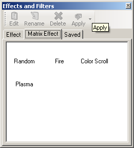Abbildung 9:Ansicht des Effekt-Fensters