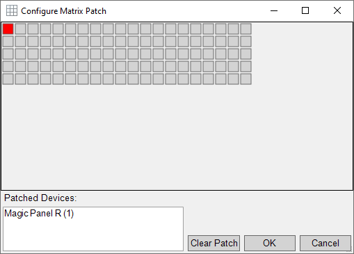 Abbildung 3:Fenster zum Konfigurieren des Patches einer Generic Matrix.