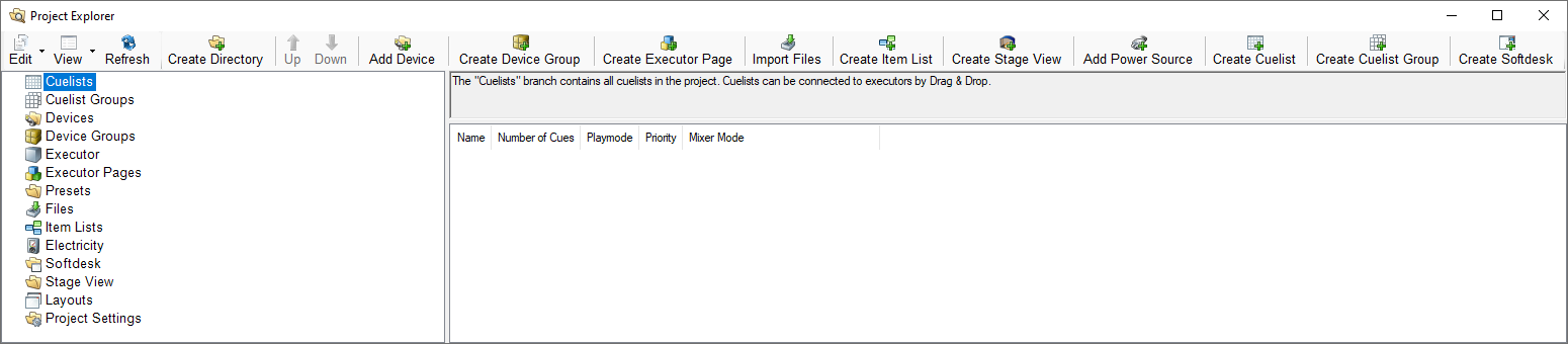 Abbildung 1:Der Projektexplorer