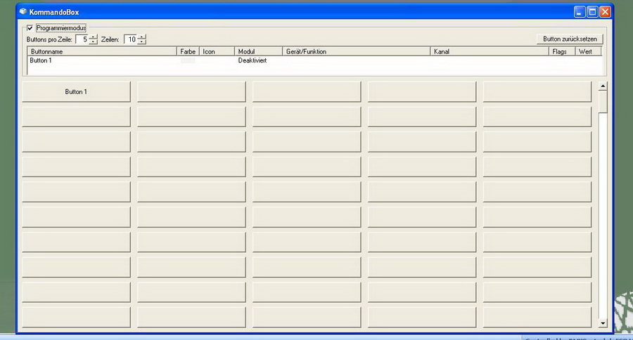 Abbildung 8:Die Kommandobox leer