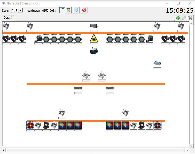 Grafische Bühnenansicht