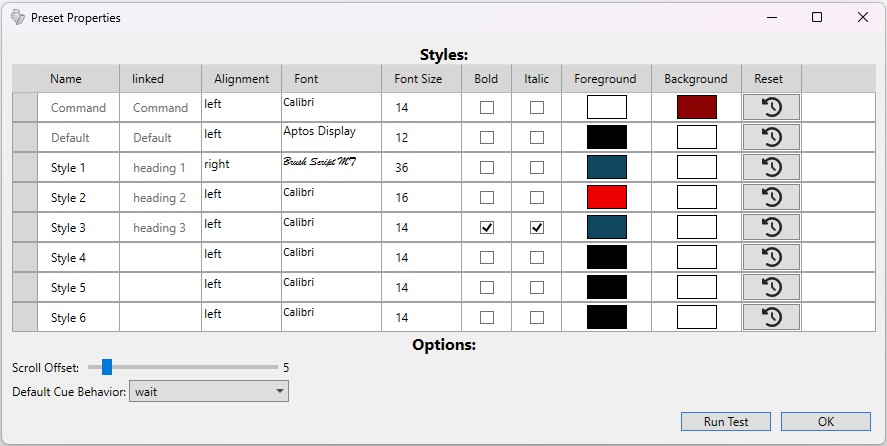 Abbildung 5:Options-Fenster des Textbuch Plugins.
