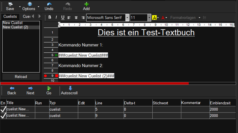 Abbildung 1:Textbuch mit Beispieltext.