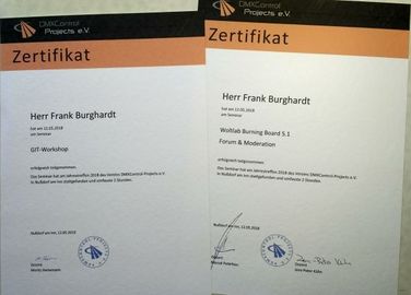 DMXControl-Lehrgangszertifikate
