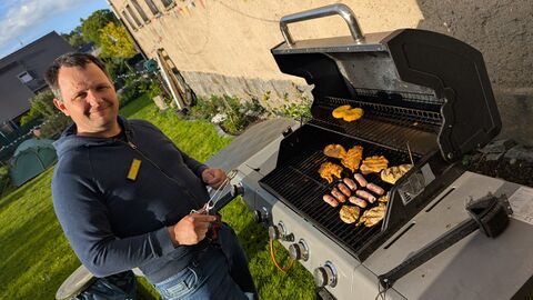 Der Chef am Grill