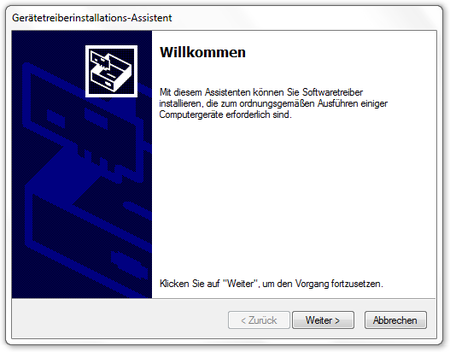 Abbildung 3.11:Treiberinstallation für Easy View