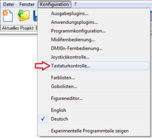 Abbildung 25.1:Öffen des Konfigurationsfensters