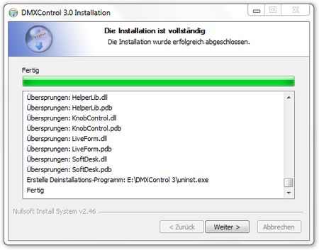 Abbildung 13:Abschluss der Installation