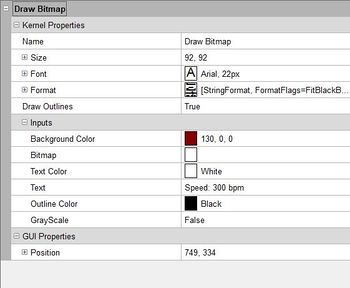 Abbildung 7:Speedmaster Draw Bitmap Einstellung
